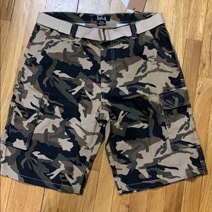 Brown Army Cargo Shorts (free belt)